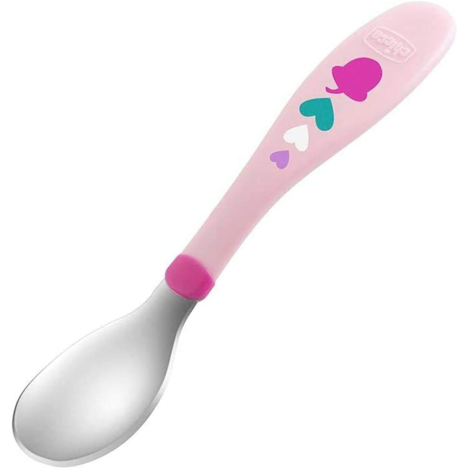 Chicco Stainless Steel Cutlery Kids Cutlery Set Porridge Fork and Spoon for Children