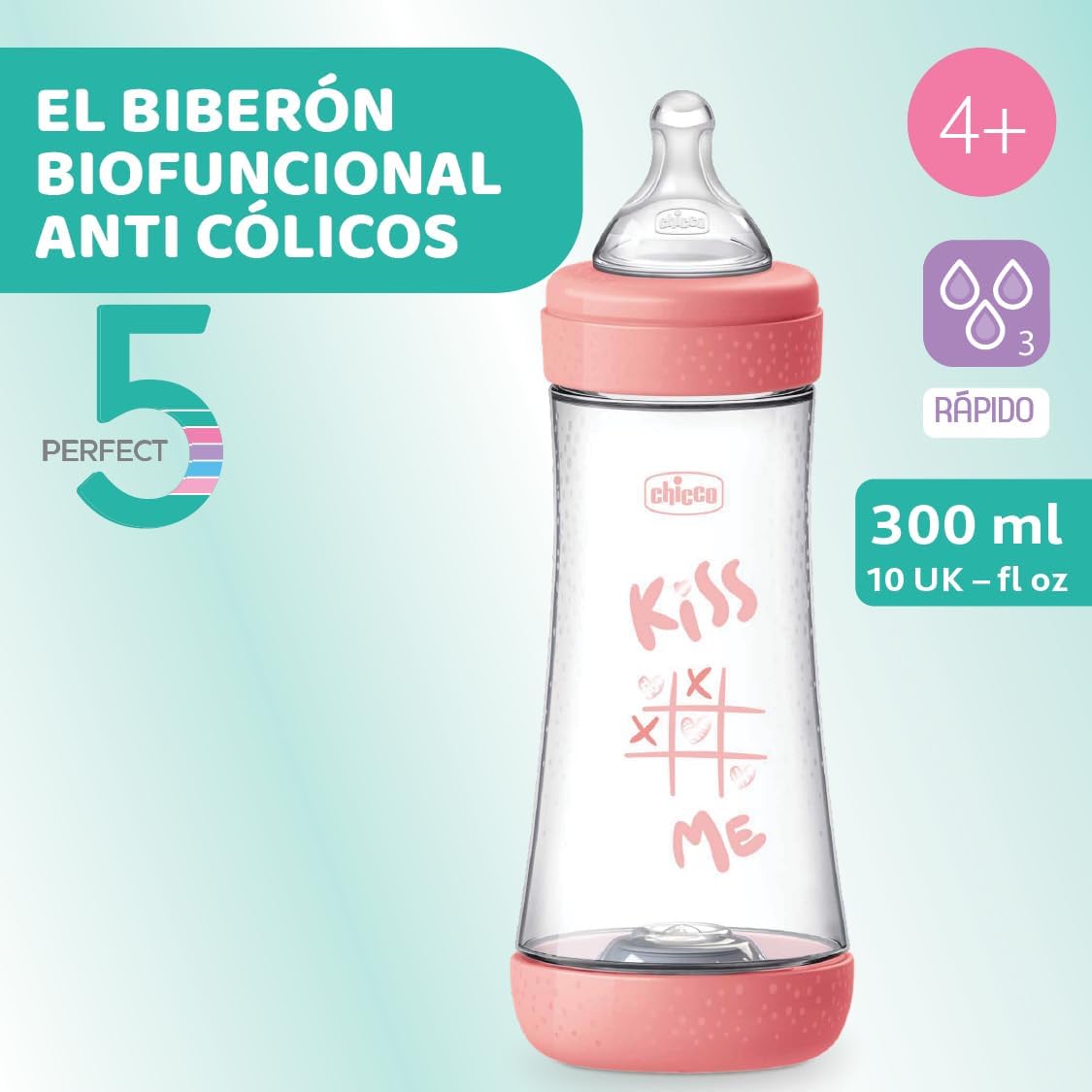 Chicco Perfect 5 Feeding Bottle 300ml