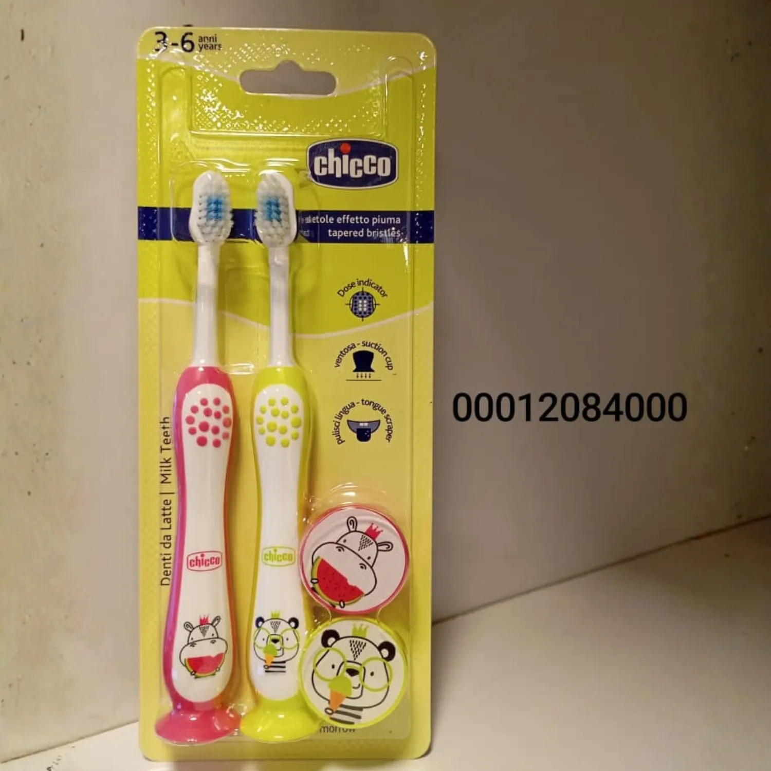 Chicco Kids Toothbrush Set 3–6 Years – 2 Soft Brushes