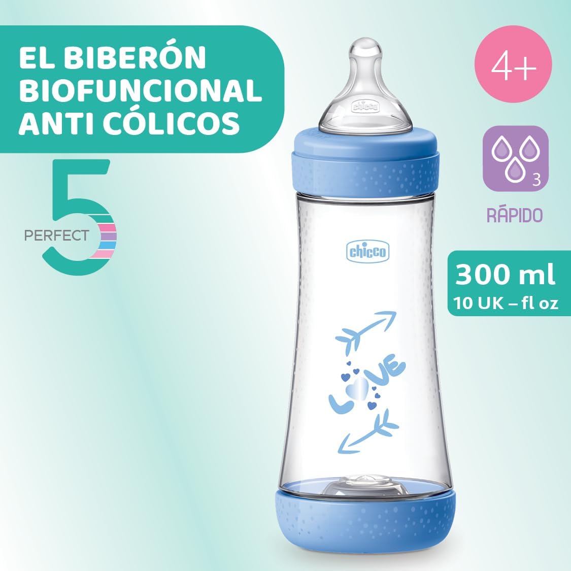 Chicco Perfect 5 Feeding Bottle 300ml